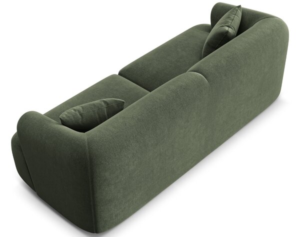 -25 % Dny MOMENTI– Cosmopolitan Design Zelená sametová trojmístná pohovka Campi 220 cm