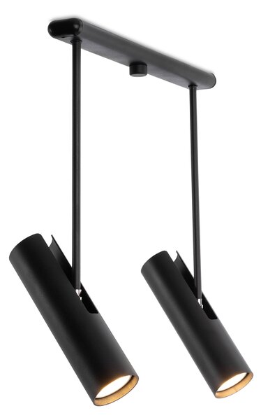 Light for home - Závěsné svítidlo na tyči 60308 "GLAZE", 2x35W, GU10, Černá