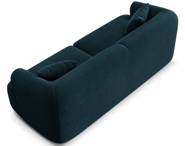 -25 % Dny MOMENTI– Cosmopolitan Design Petrolejově modrá sametová trojmístná pohovka Campi 220 cm