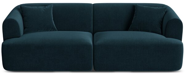 -25 % Dny MOMENTI– Cosmopolitan Design Petrolejově modrá sametová trojmístná pohovka Campi 220 cm