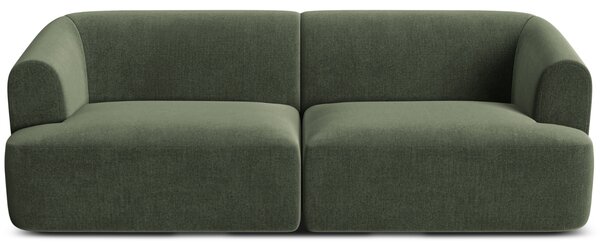 -25 % Dny MOMENTI– Cosmopolitan Design Zelená sametová trojmístná pohovka Campi 220 cm