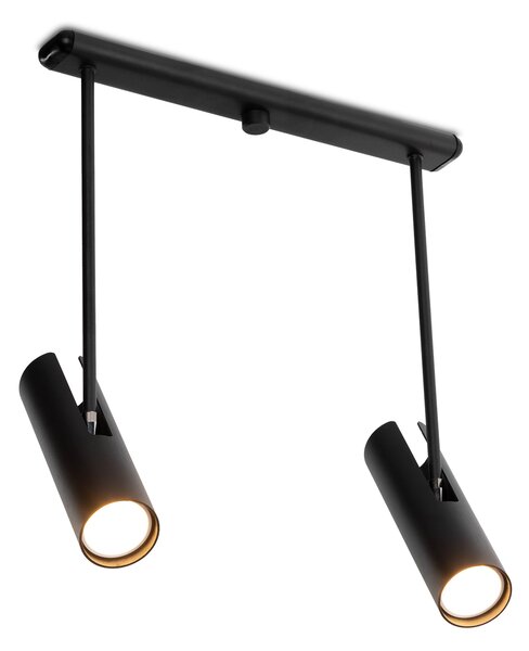 Light for home - Závěsné svítidlo na tyči 60308 "GLAZE", 2x35W, GU10, Černá