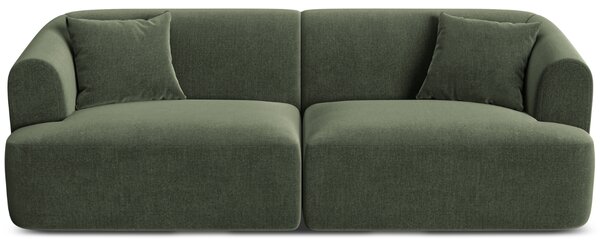 -25 % Dny MOMENTI– Cosmopolitan Design Zelená sametová trojmístná pohovka Campi 220 cm