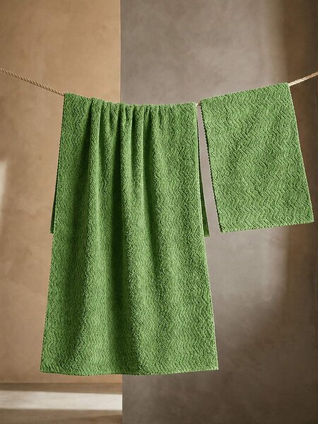 Sinsay - Sada ručníků s plastickým vzorem 2 pack - zelená