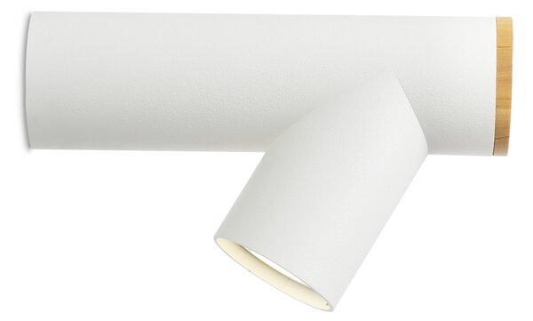 Light for home - Bodové svítidlo 60606 "GLAZE WOOD", 1x35W, GU10, Bílá