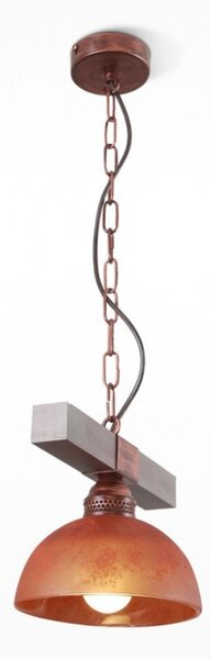 Light for home - Lustr na řetězu 40304 "VIRIONI", 1x60W, E27, hnědá, měď