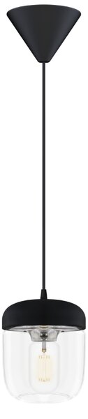 Umage Černo-stříbrné skleněné závěsné stínidlo Acorn 14 cm
