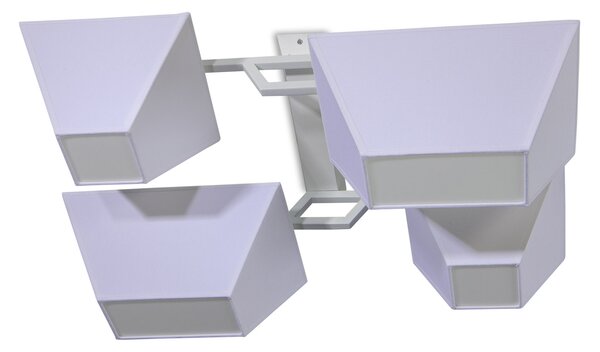 Light for home - Lustr přisazený ke stropu s jedinečným designem a kvalitním provedením 40007 "Roof", 4x40W, E27, Bílá