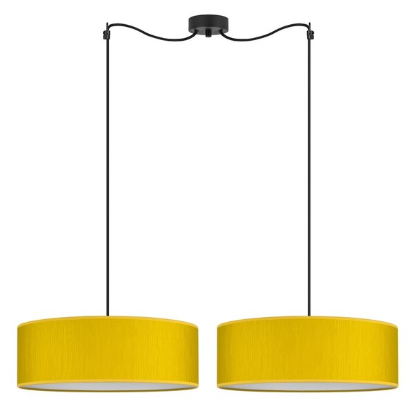 Žluté dvouramenné závěsné svítidlo Bulb Attack Doce XL, ⌀ 45 cm