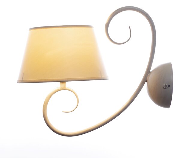 Light for home - Nástěnné svítidlo 20501 "JANET", 1x60W, E27, bílá, zlatá, patina