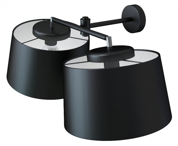 Light for home - Designové nástěnné světlo 60302 "Lefor", 2x60W, E27, Černá