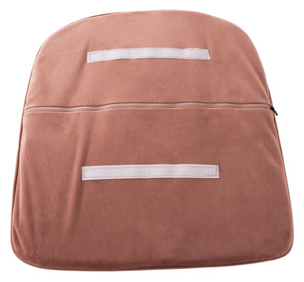 Designové křeslo VELTRA - látka Velvet, růžovohnědá / černá