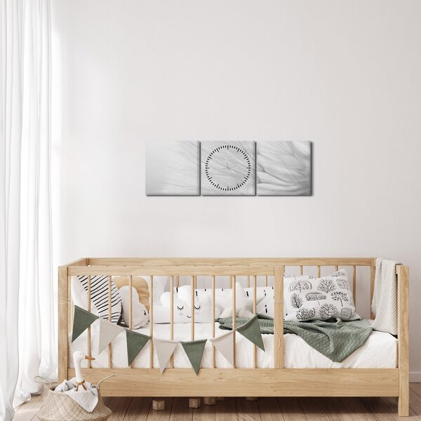 Obraz - Pampeliška (s hodinami) (90x30 cm)