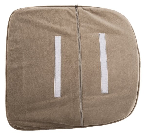 Designové křeslo VELTRA - látka Velvet, šedohnědá Taupe / černá
