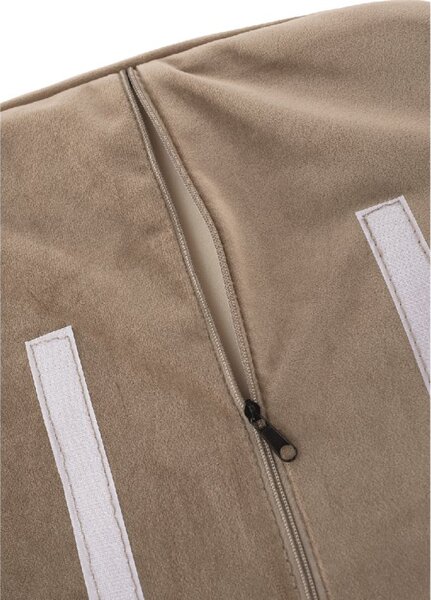 Designové křeslo VELTRA - látka Velvet, šedohnědá Taupe / černá