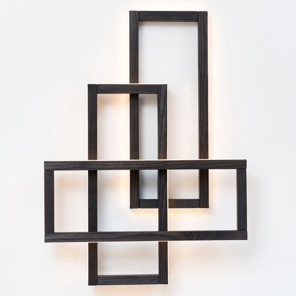 Light for home - Designové dřevěné LED nástěnné svítidlo 29013 "Trinity", 50 W, integrovaný LED zdroj, přirozený dub