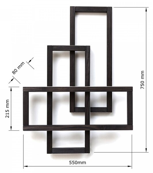 Light for home - Designové dřevěné LED nástěnné svítidlo 29013 "Trinity", 50 W, integrovaný LED zdroj, přirozený dub