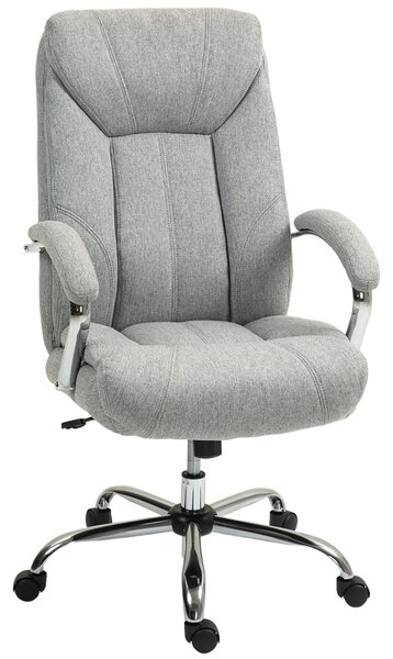 Ergonomická kancelářská židle Vinsetto s houpací funkcí, polstrovanými područkami a opěrkou hlavy, nastavitelná výška, otočná židle s opěrkou, nylon