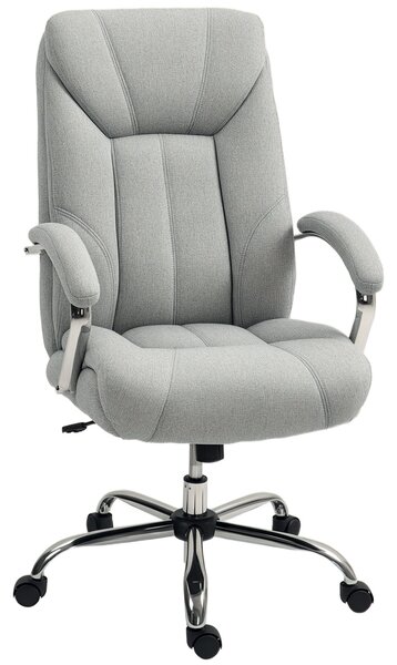 Ergonomická kancelářská židle Vinsetto s houpací funkcí, polstrovanými područkami a opěrkou hlavy, nastavitelná výška, otočná židle s opěrkou, nylon