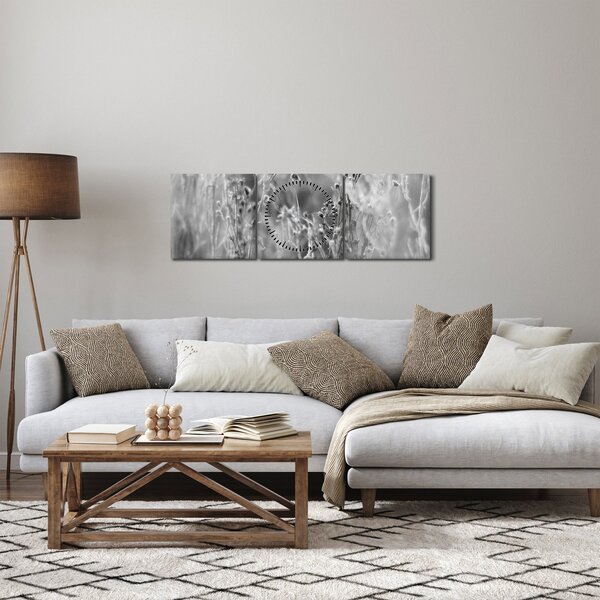 Obraz - Divoká louka (s hodinami) (90x30 cm)