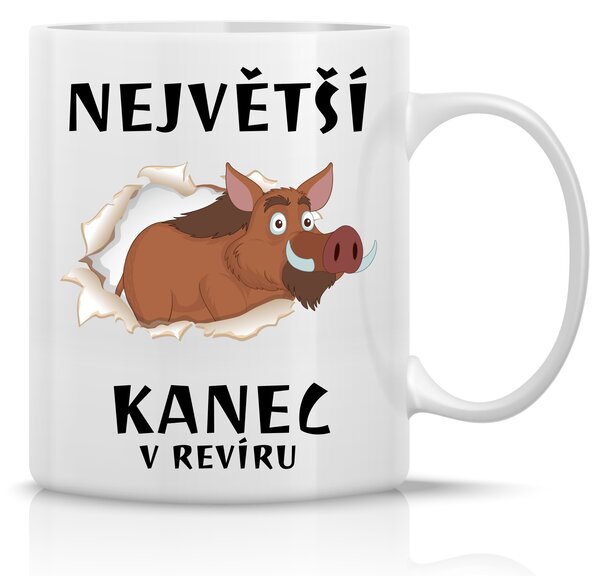 NEJVĚTŠÍ KANEC - klasický bílý keramický hrníček 300 ml