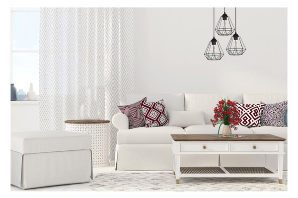 Light for home - Závěsné svítidlo na lanku s kovovými stínítky LH001 "DIAMOND LOFT CORRAL", 3x60W, E27, Černá