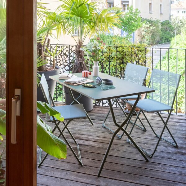 Skládací venkovní stůl Lafuma BALCONY II zelená Moss – 120×70 cm