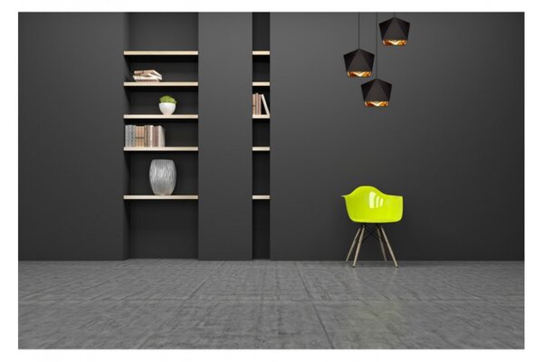 Light for home - Moderní závěsné svítidlo na lanku LH024 "DIAMOND GOLD", 3x60W, E27, Černá