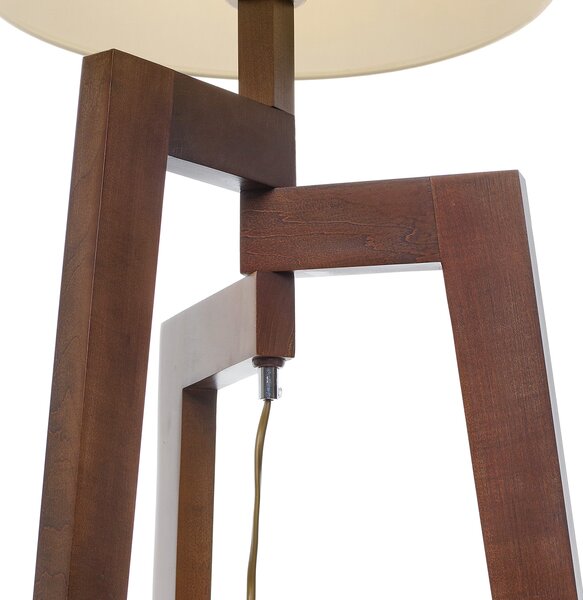Light for home - Stojací lampa v barvě ořechu s bežovým stínidlem 9660 "Trion", 1x60W, E27, hnědá