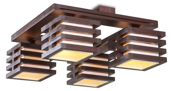 Light for home - Hnědý lustr přisazený ke stropu 11504 "HOUSTON"