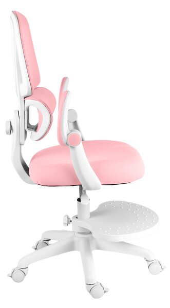 Dětská otočná židle Neoseat JUNI 023 — látka, pratelný potah, růžová