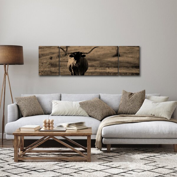 Obraz - Texaská kráva (170x50 cm)