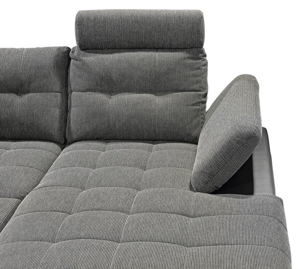 SEDACÍ SOUPRAVA, textil, šedá, černá MID.YOU - Sedací soupravy, Online Only