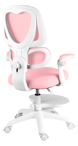 Dětská otočná židle Neoseat JUNI 023 — látka, pratelný potah, růžová