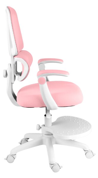 Dětská otočná židle Neoseat JUNI 023 — látka, pratelný potah, růžová