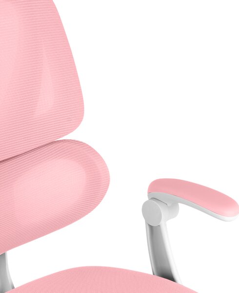 Dětská otočná židle Neoseat JUNI 023 — látka, pratelný potah, růžová