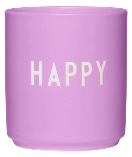 Porcelánový hrnek Deep Pink Happy 300 ml