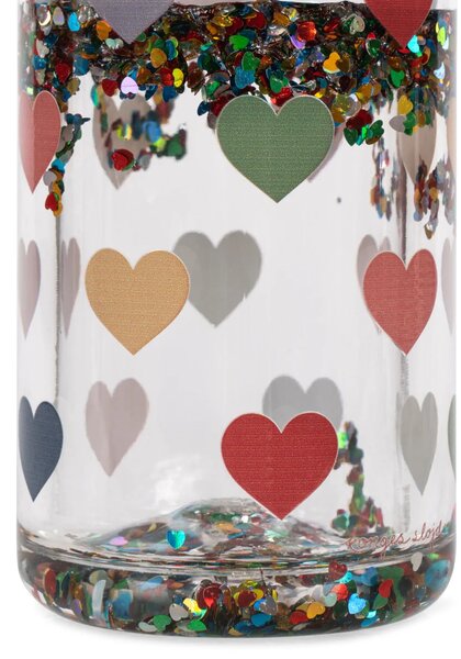Lahev na pití Glitter Hearts 400 ml