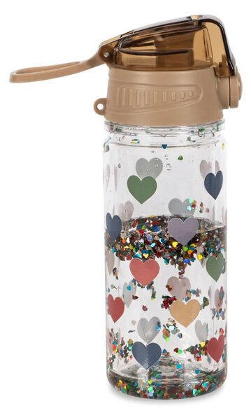 Lahev na pití Glitter Hearts 400 ml