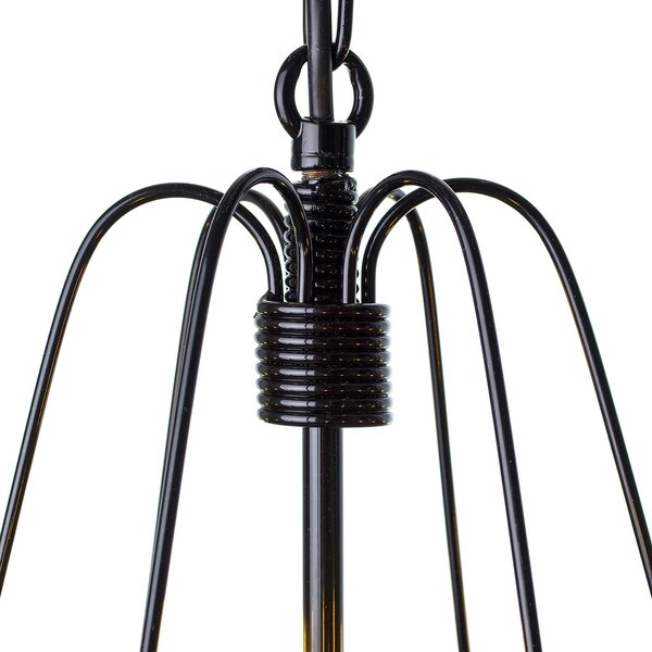 Light for home - Závěsný lustr v černém lesklém provedení 30306 "Isabella", 12x40W, E14, Černá