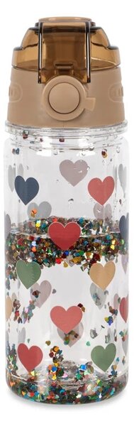 Lahev na pití Glitter Hearts 400 ml