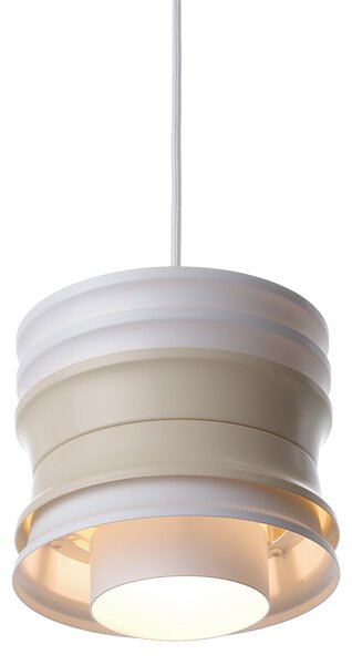 Light for home - Závěsné bilé svítidlo na lanku s bežovzmi prvky 12803 "UNIQ", 1x60W, E27, bílá, béžová