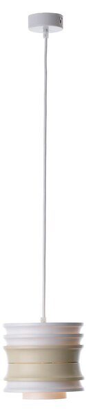 Light for home - Závěsné bilé svítidlo na lanku s bežovzmi prvky 12803 "UNIQ", 1x60W, E27, bílá, béžová