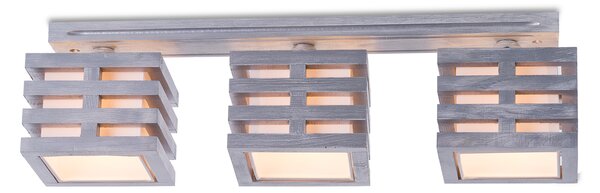 Light for home - Moderní lustr v bílé barvě se stříbrnou patinou 18603 "HOUSTON", 3X40W, E27, bílá, stříbrná patina
