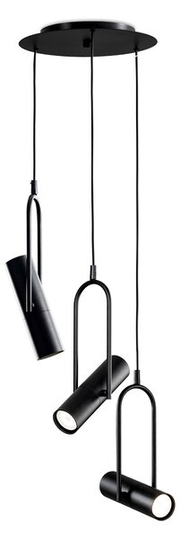 Light for home - Třílampové závěsné svítidlo 6755 "OPTICS", 3x35W, GU10, Černá