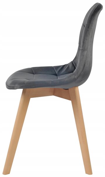 Ekspand | Velurová židle DSW WF1012 - Tmavě šedá - Ergonomická - Moderní design - Pohodlná a stylová