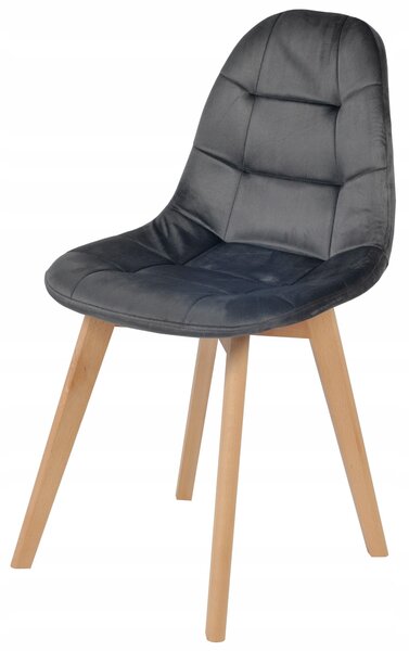 Ekspand | Velurová židle DSW WF1012 - Tmavě šedá - Ergonomická - Moderní design - Pohodlná a stylová