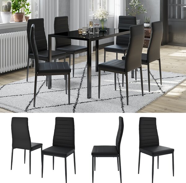 Židle jídelny Vicco Grand Černá 42.5 x 48 cm Sada 6 kusů, Model 40739
