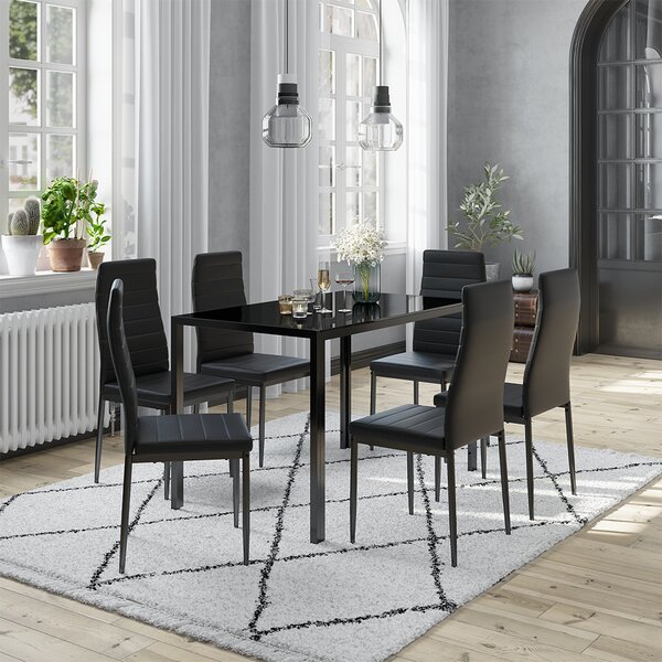 Židle jídelny Vicco Grand Černá 42.5 x 48 cm Sada 6 kusů, Model 40739