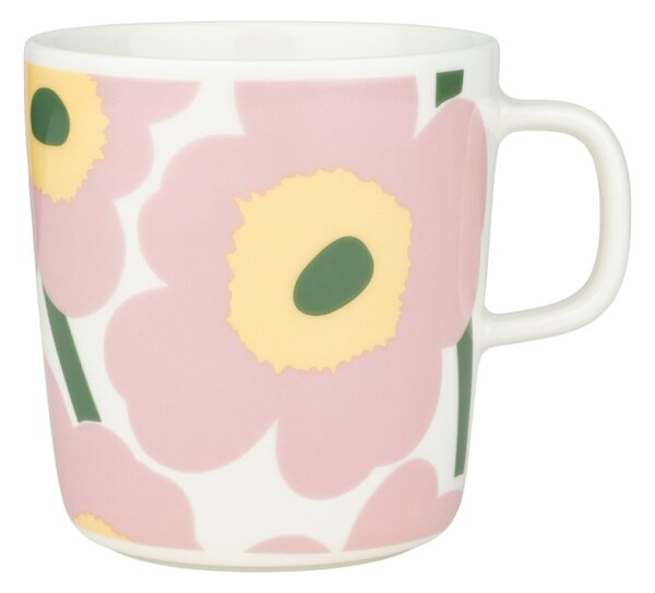 Marimekko Hrnek Oiva Unikko 0,4l, bílo-růžovo-žlutý